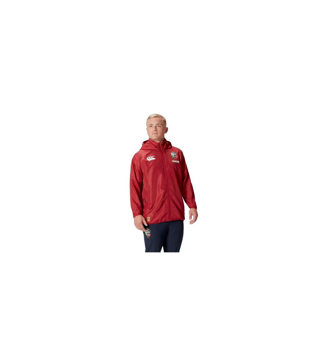 Mens British And Irish Lions 2024 Raincoat Red Dahlia Canterbury-1