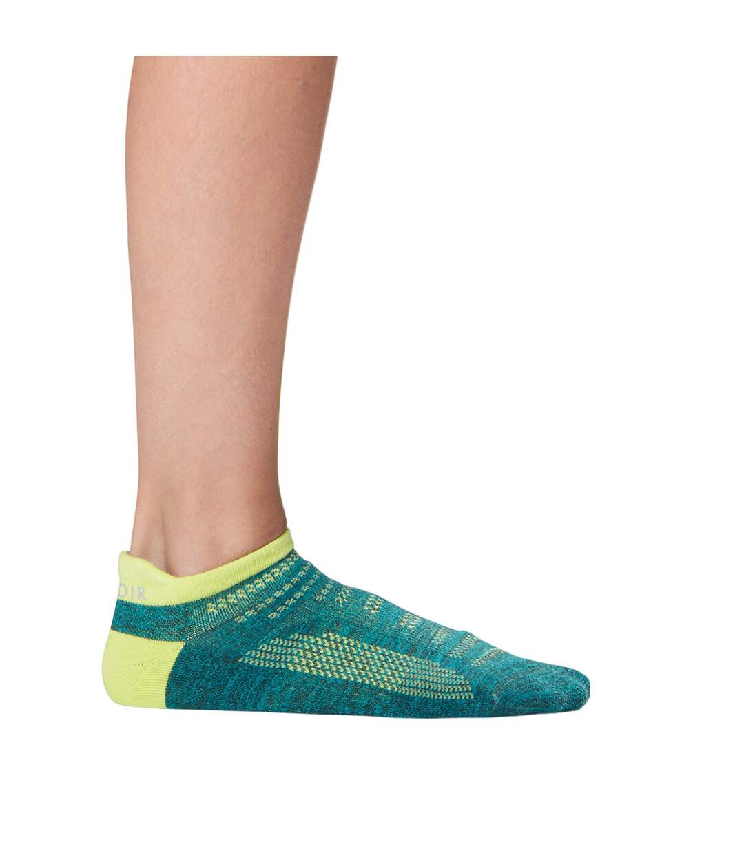 Chaussettes de sport femme bleu sarcelle / vert fluo Tavi Noir