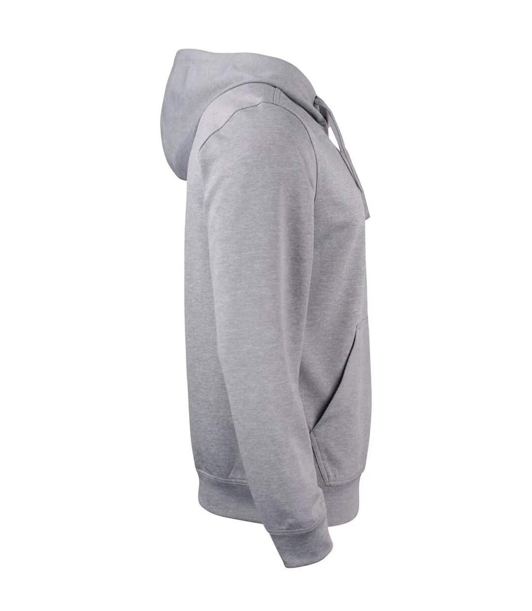 Unisex Adult Basic Active Pullover Hoodie Grey Melange Clique-4