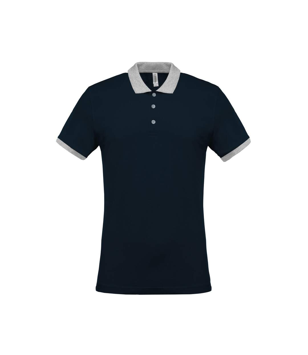 Polo pique homme bleu marine / gris Kariban