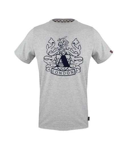 T-shirt Motif/style Logo Bouclier Homme Gris Aquascutum