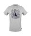 T-shirt Motif/style Logo Bouclier Homme Gris Aquascutum-1