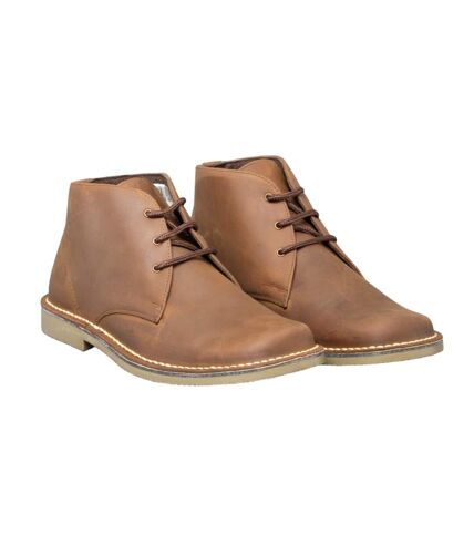 Roamers Mens Waxy Leather Fulfit Desert Boots (Brown) - UTDF228