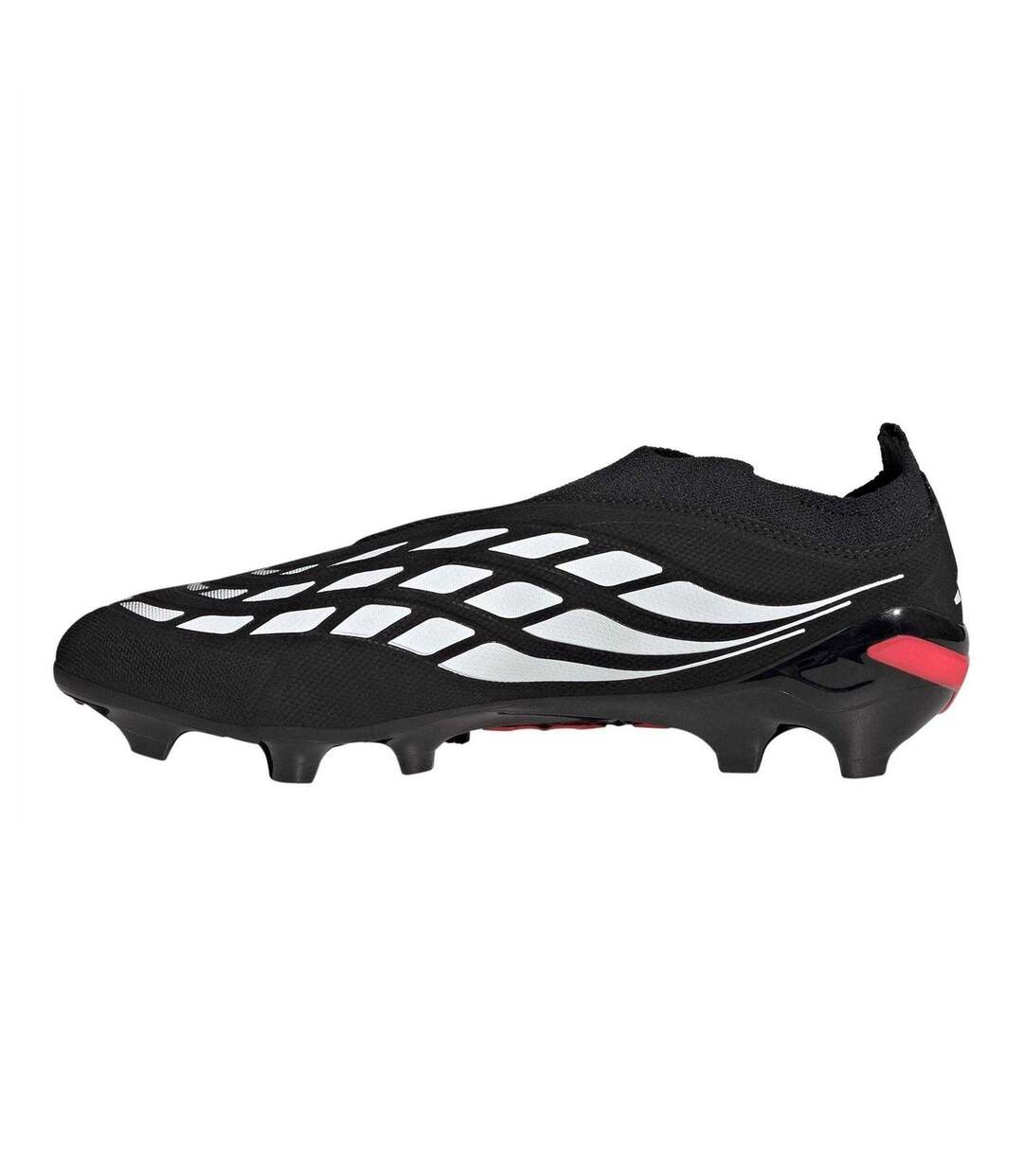 Mens Predator League Firm Ground Football Boots Black Red Adidas-3