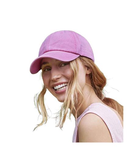 Casquette De Baseball Motif/style Rétro Adulte Rose Beechfield