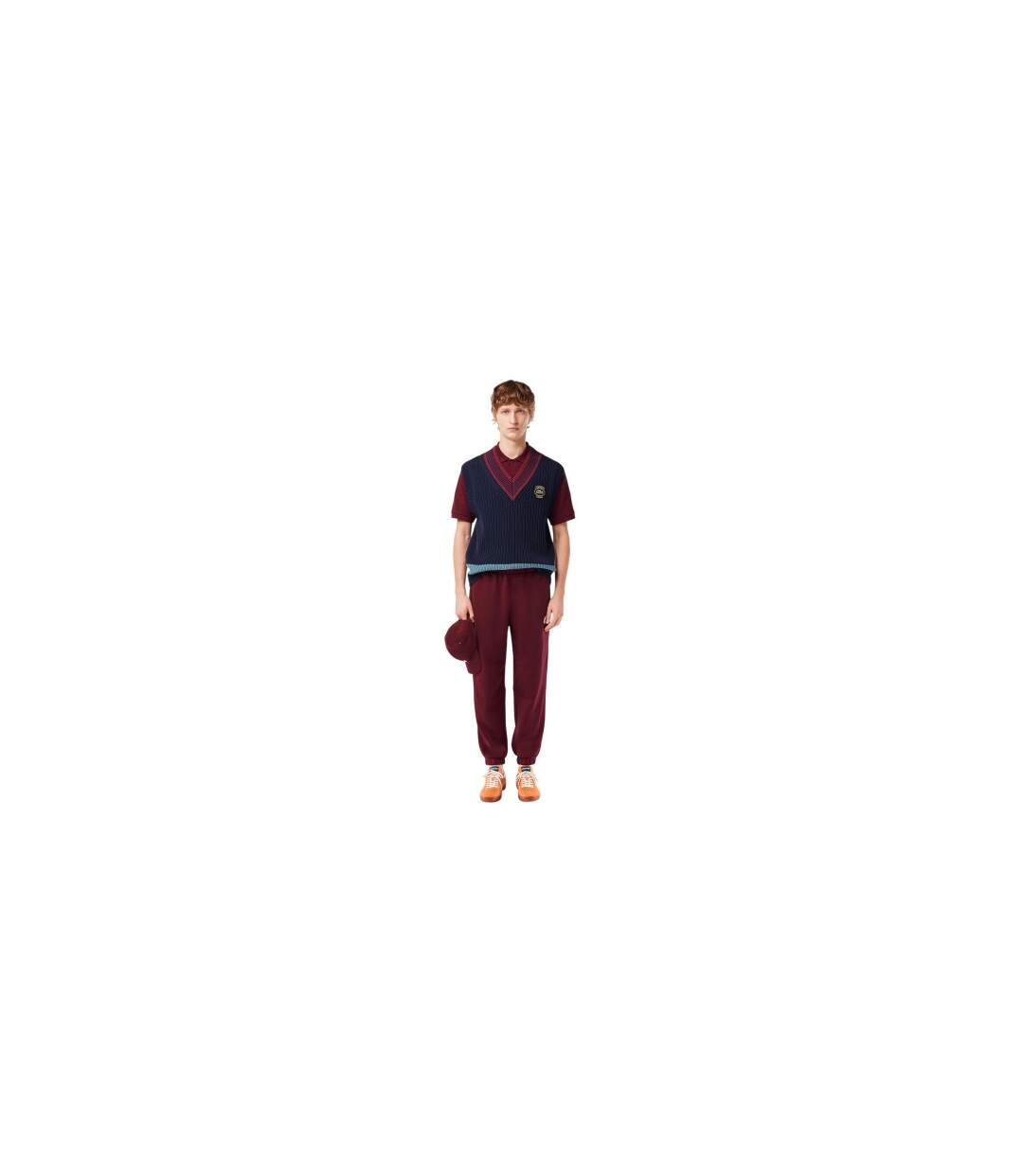 Pantalon De Jogging Motif/style Logo Brodé Adulte Rouge Lacoste-1
