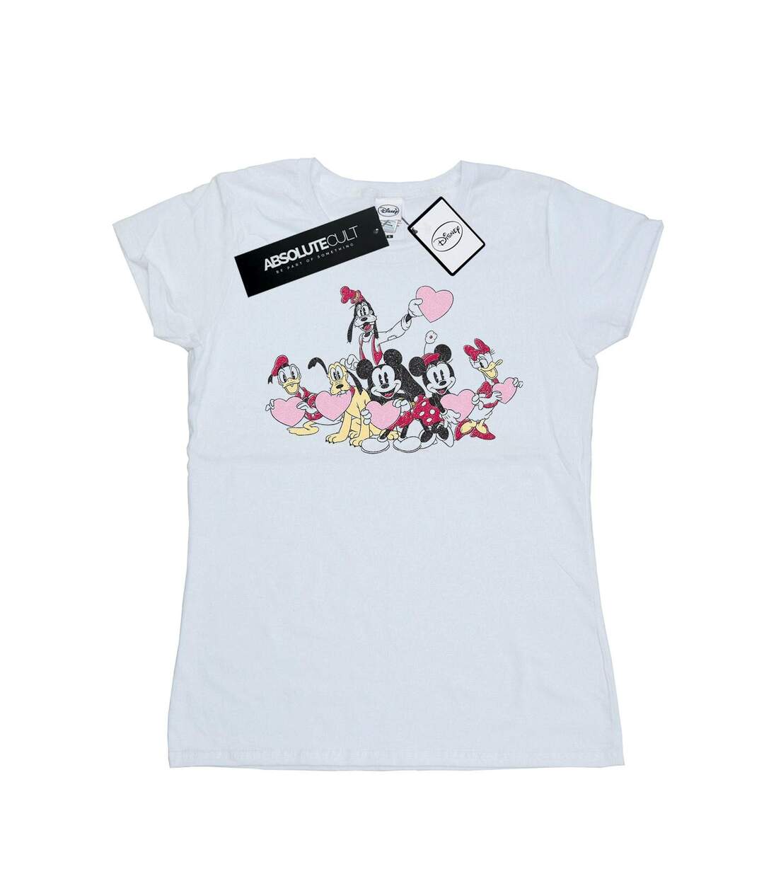 Disney Femme/Les femmes Mickey Mouse Love Friends T-Shirt en coton (Blanc) - UTBI32469-1