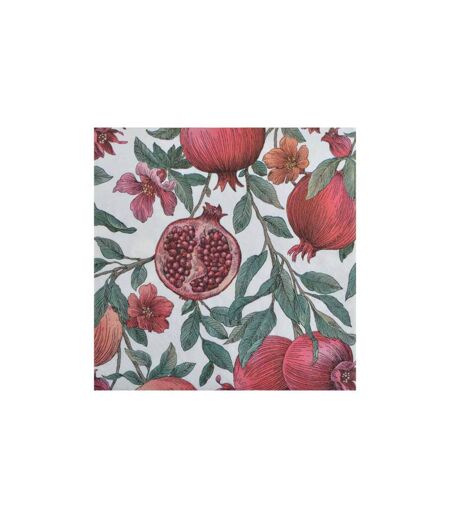 Lot de 20 Serviettes en Papier Grenades 33x33cm Rouge