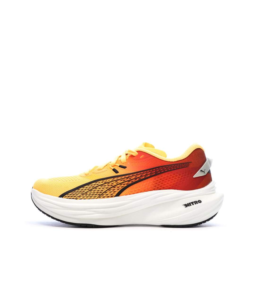 Chaussures de running orange femme puma deviate nitro 3 fade-1