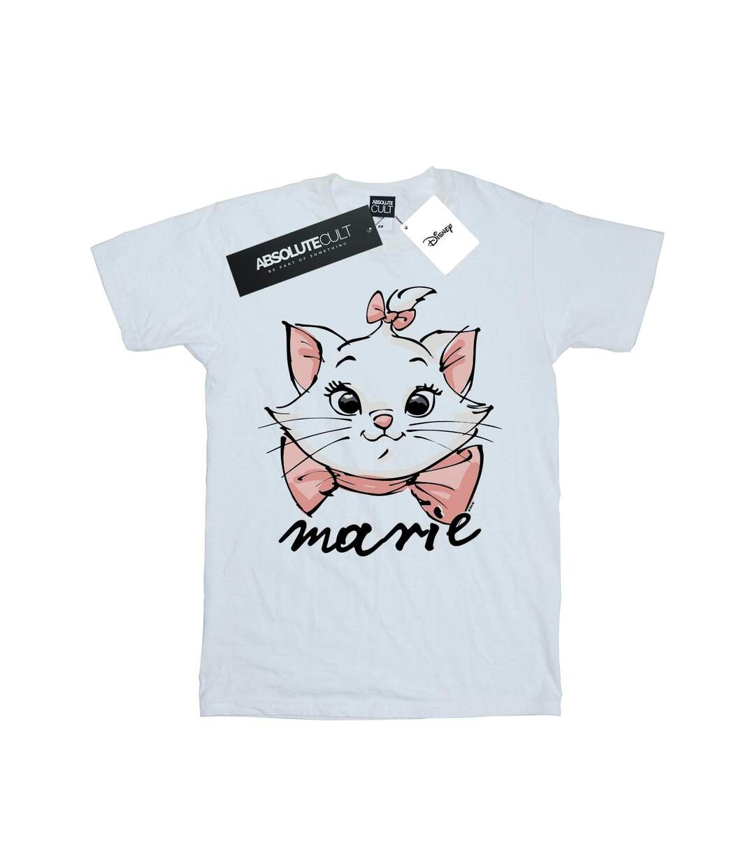 Disney - T-shirt THE ARISTOCATS MARIE SKETCH FACE - Femme (Blanc) - UTBI18188-1