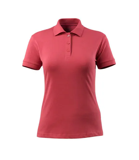 Womens/ladies Grasse Crossover Polo Shirt Raspberry Red Mascot