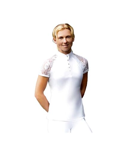 Hy Womens/Ladies Lyvia Lace Show Shirt (White) - UTBZ5132