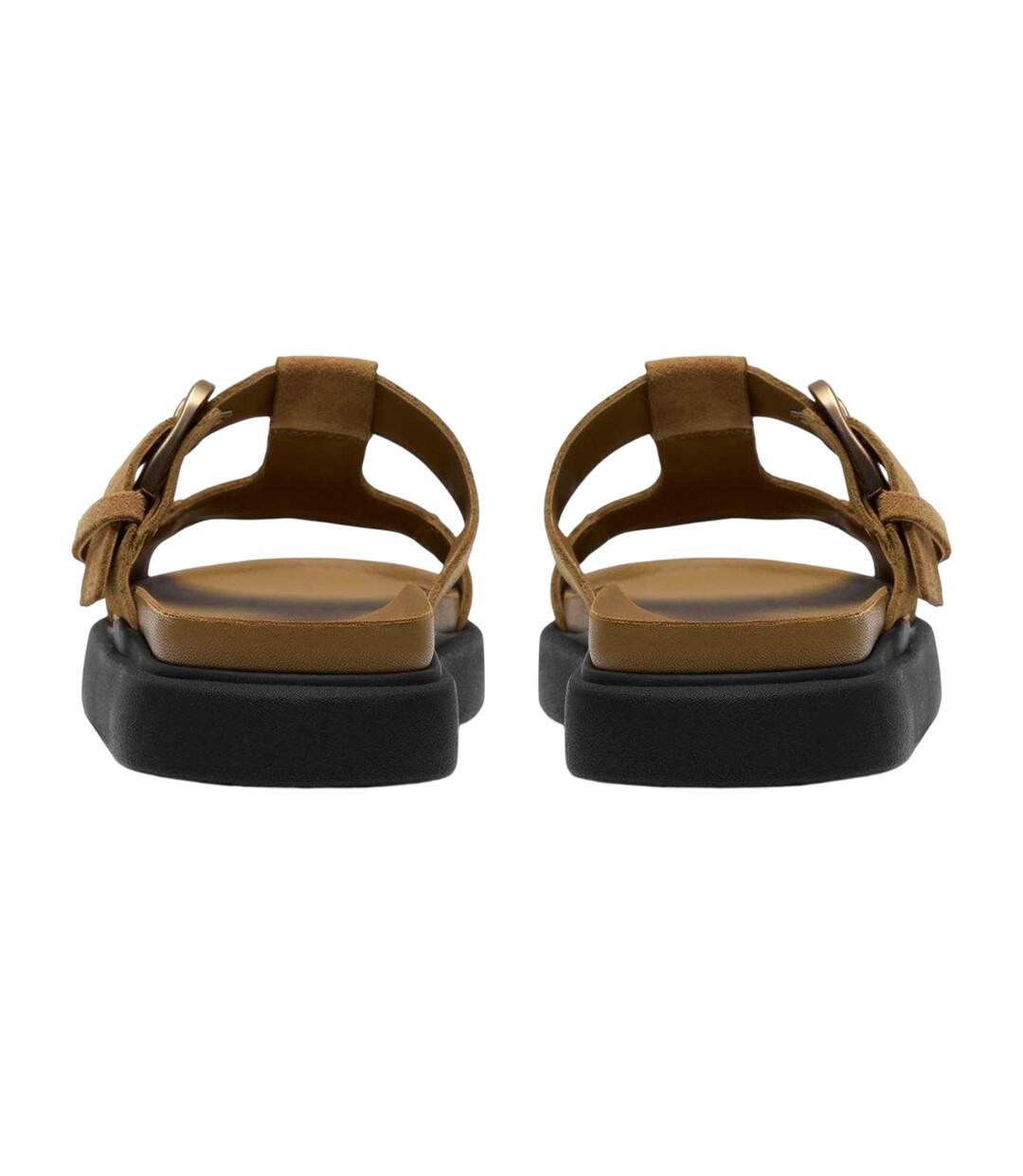 Womens/ladies Aristella Suede Mules Warm Sand Clarks-2