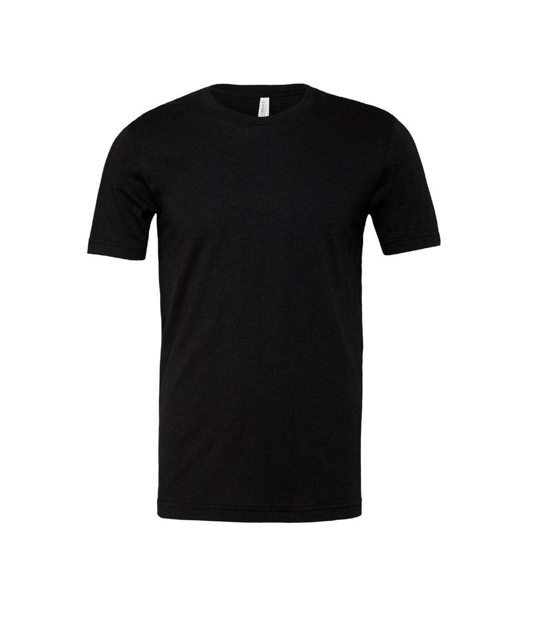 Canvas T-shirt Jersey Hommes Noir Chiné Bella + Canvas-2