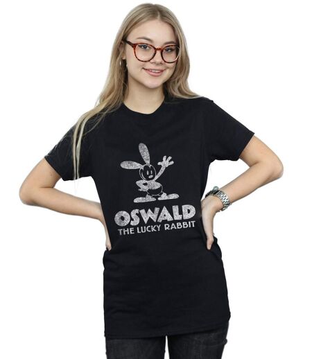 Disney - T-shirt OSWALD LOGO - Femme (Noir) - UTBI17410