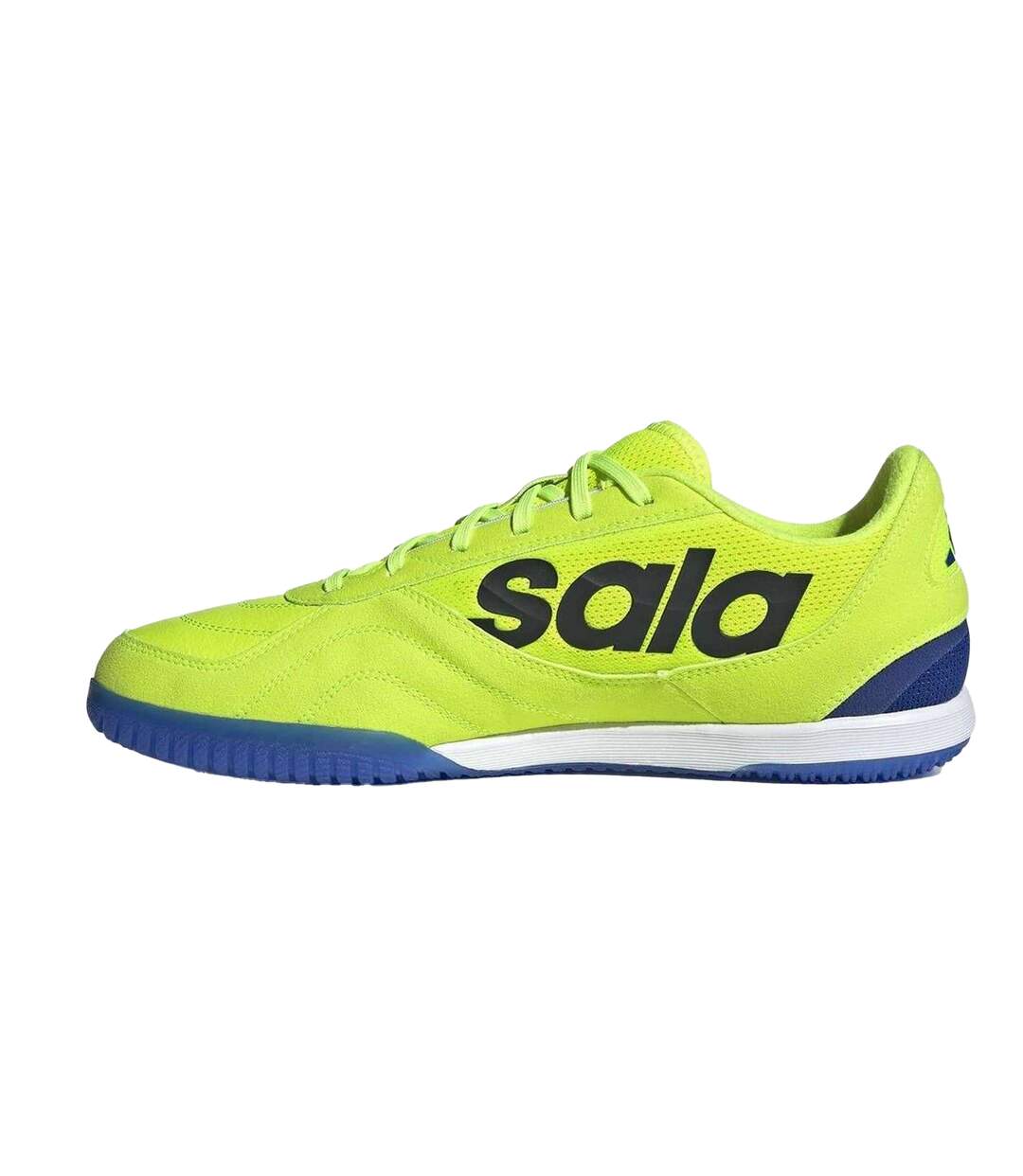 Mens Sala Leather Futsal Football Boots Lemon Blue Adidas-3