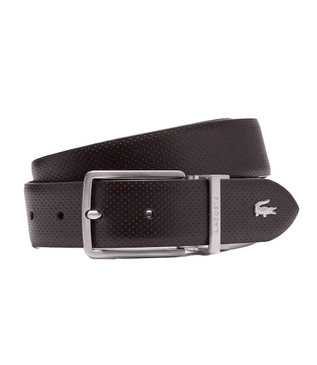 Ceinture marron cuir homme lacoste 35 reversible-1