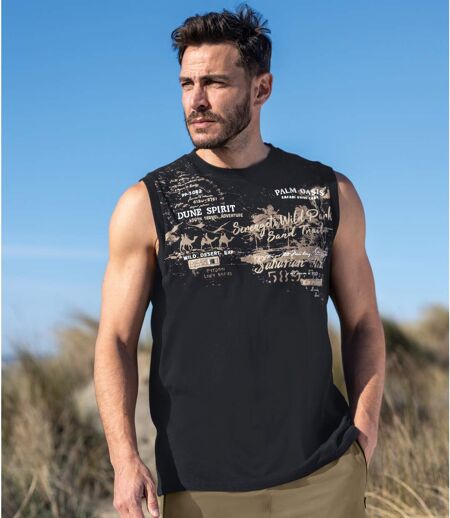 Set van 2 mouwloze T-shirts Saharian Road