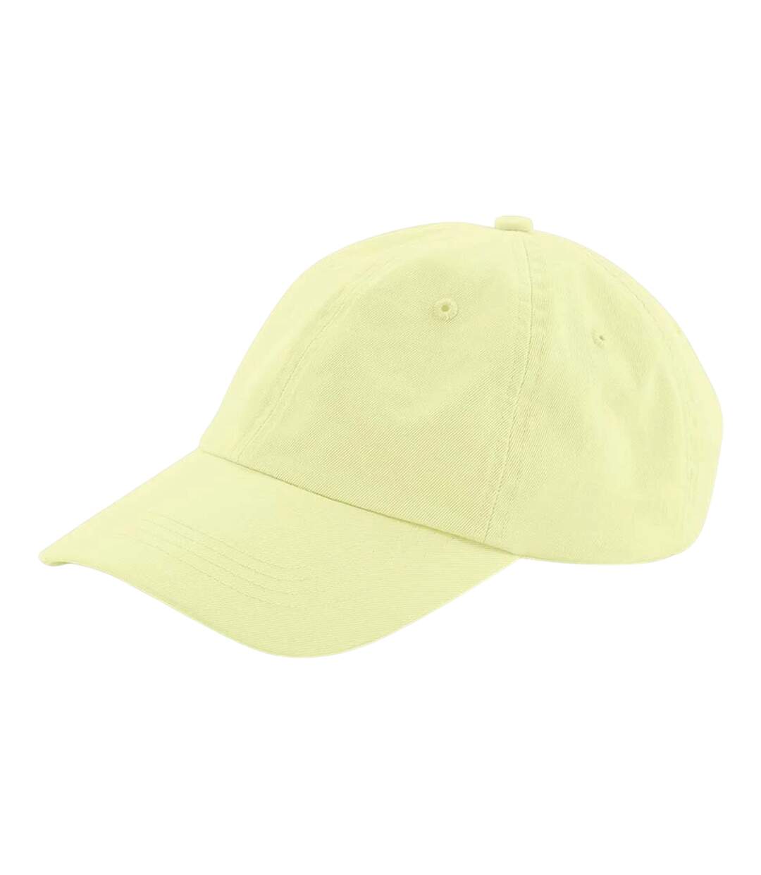Casquette Motif/style 6 Panneaux Jaune Pastel Clair Beechfield-3