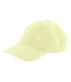 Casquette Motif/style 6 Panneaux Jaune Pastel Clair Beechfield-3