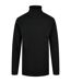 Build Your Brand Mens Turtle Neck Long-Sleeved T-Shirt (Black) - UTRW8444