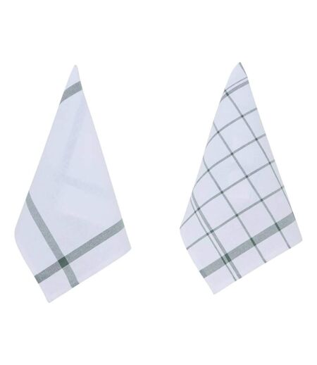 Lot de 2 Torchons de Cuisine Traditionnels 70cm Vert