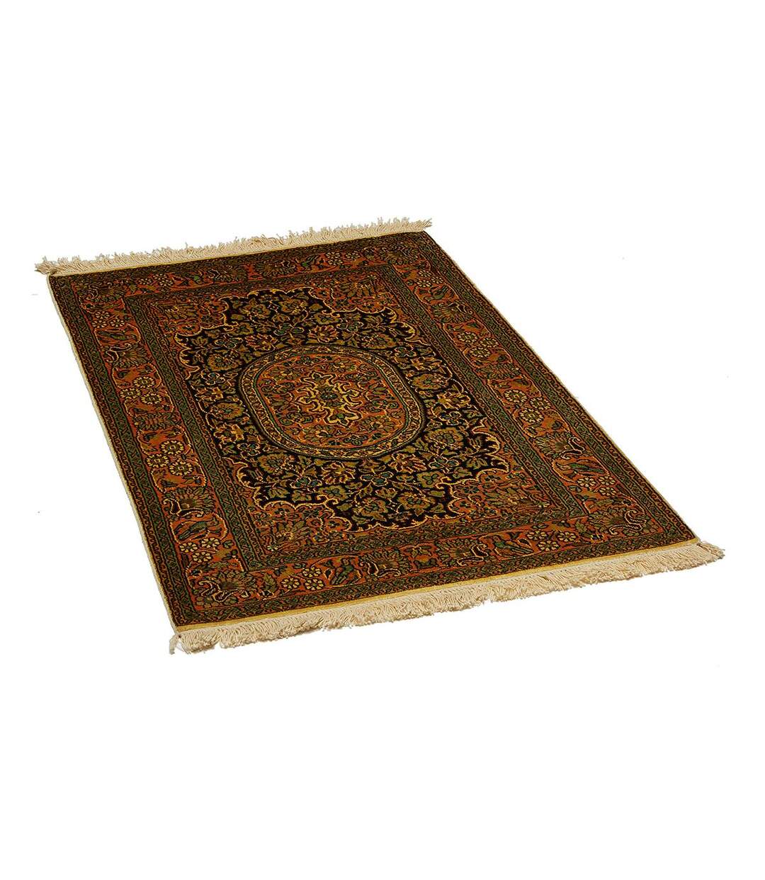 Authentique tapis d'Orient fait main en rayonne CACHEMIR A-4