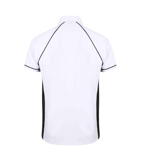 Polo Performance Hommes Blanc Noir Finden And Hales