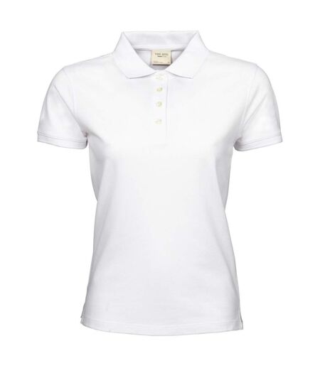 Polo À Manches Courtes 100% Coton Femme Blanc Tee Jays