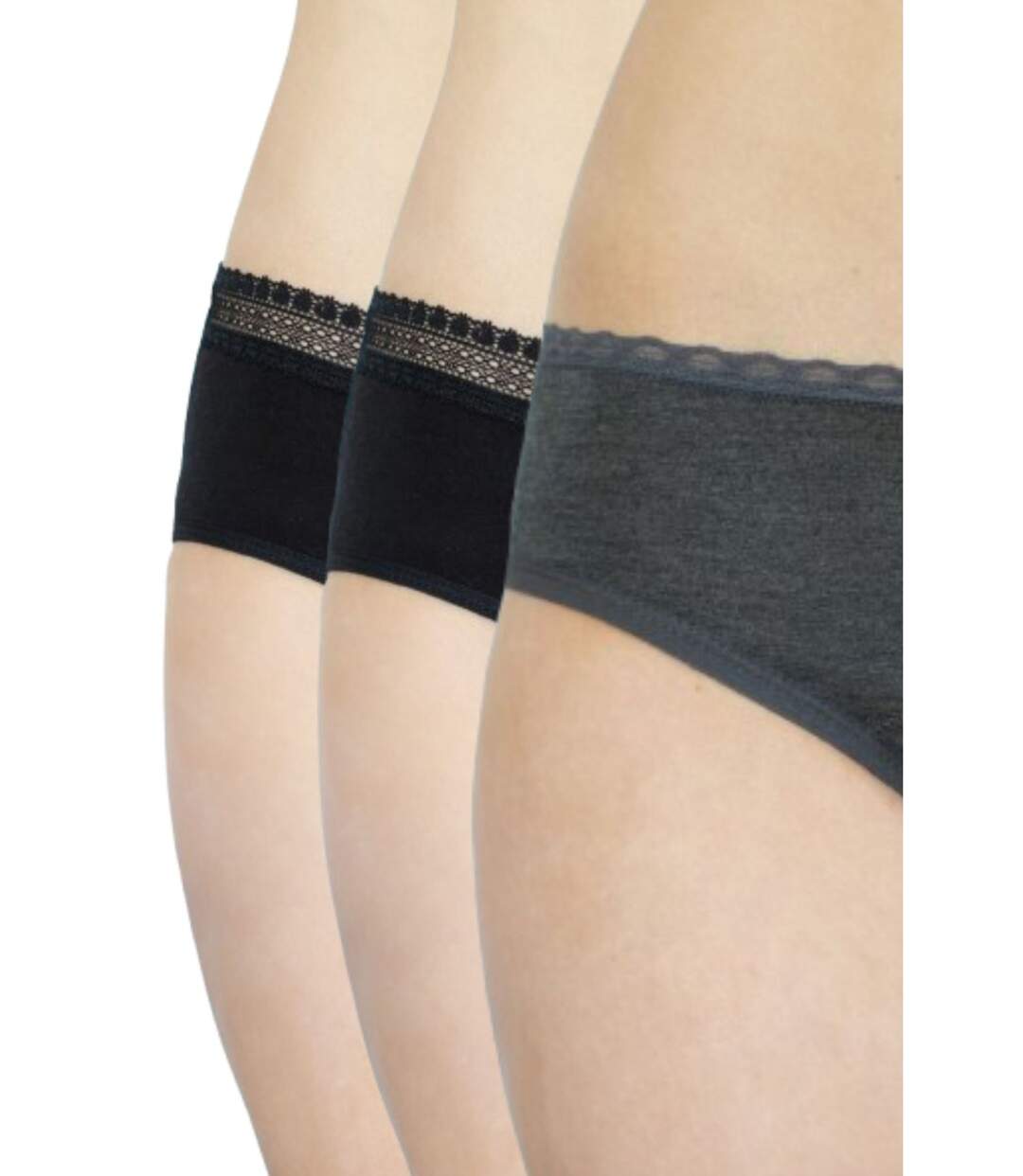 Gérard Pasquier-SHORTY BIO CULOTTE BAMBOO MENSTRUELLE LOT DE 3