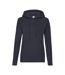 Sweat À Capuche Classic Femme Bleu Marine Sombre Fruit Of The Loom-1