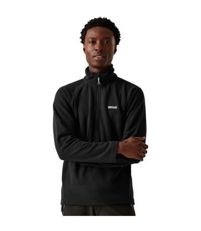 Great Outdoors Mens Kenger Half Zip Honeycomb Fleece Black Regatta