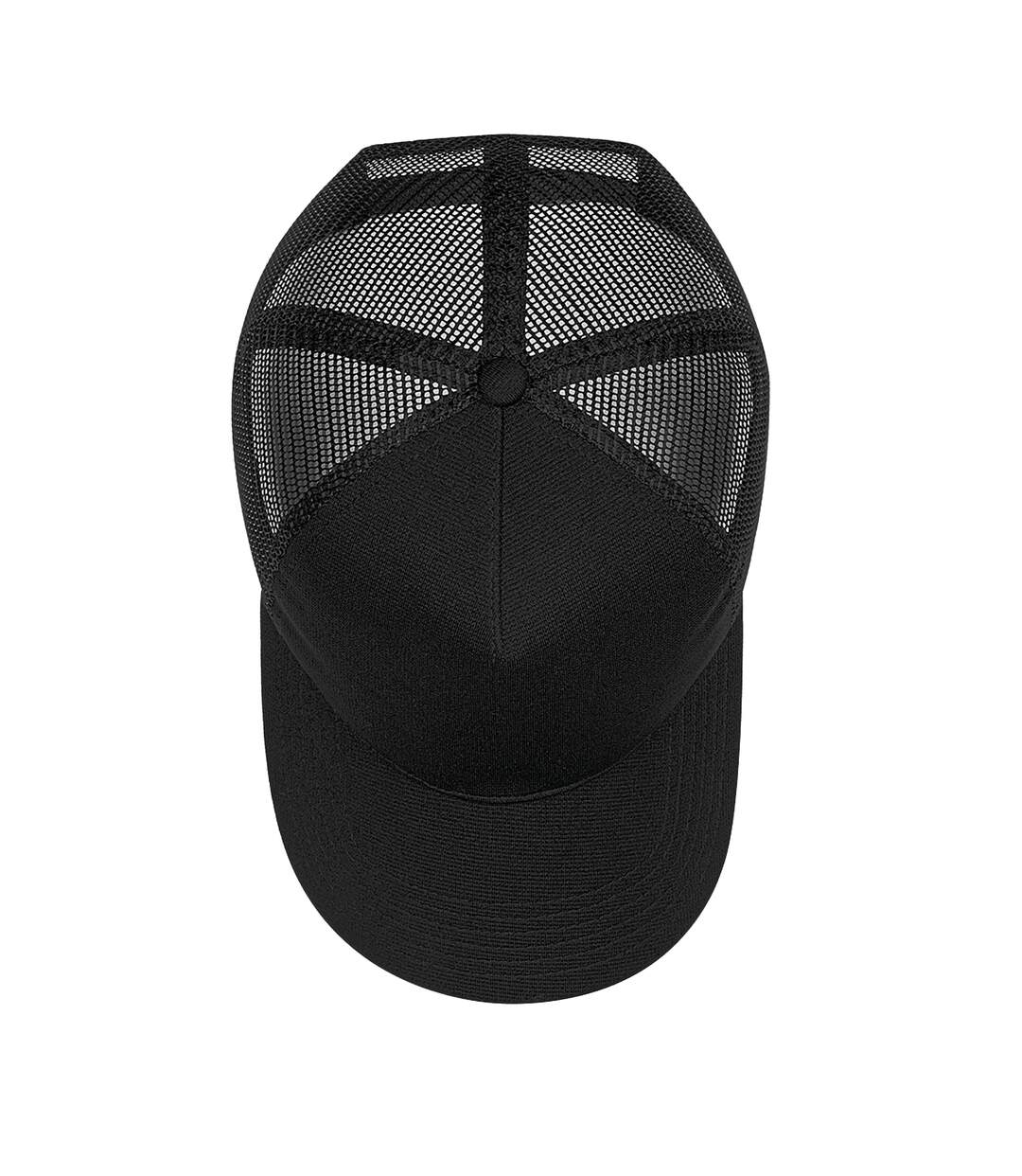 Unisex Adult Microknit Snapback Trucker Cap Black Beechfield-3