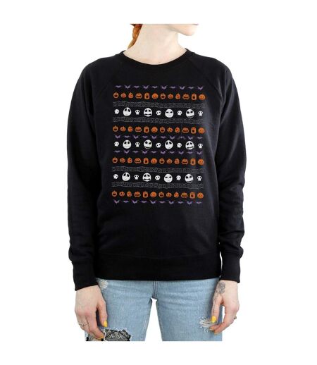 Disney - Sweat NIGHTMARE BEFORE CHRISTMAS HALLOWEEN ICONS - Femme (Noir) - UTBI9434