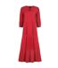 Womens/ladies margo seersucker tiered midi dress crimson Weird Fish-1