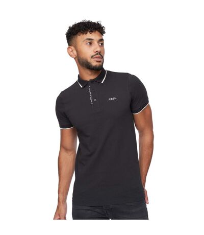 Mens kendrick polo shirt black Crosshatch