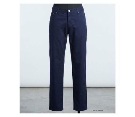 Pantalon 5 poches AXONE Balade - Toile gabardine coton stretch Bleu Marine pour un confort quotidien