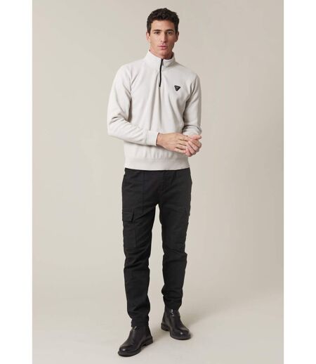 Pull col zippé en coton pour homme KENT