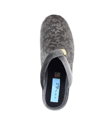 Chaussons mules amaretto femme gris Lunar