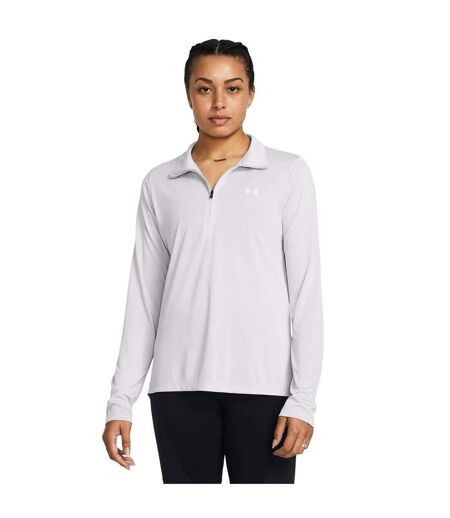 Womens/ladies Tech Textured Half Zip Top Halo Grey Under Armour