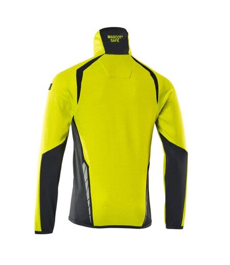 Veste Polaire Accelerate Safe Homme Jaune Fluo Bleu Marine Foncé Mascot