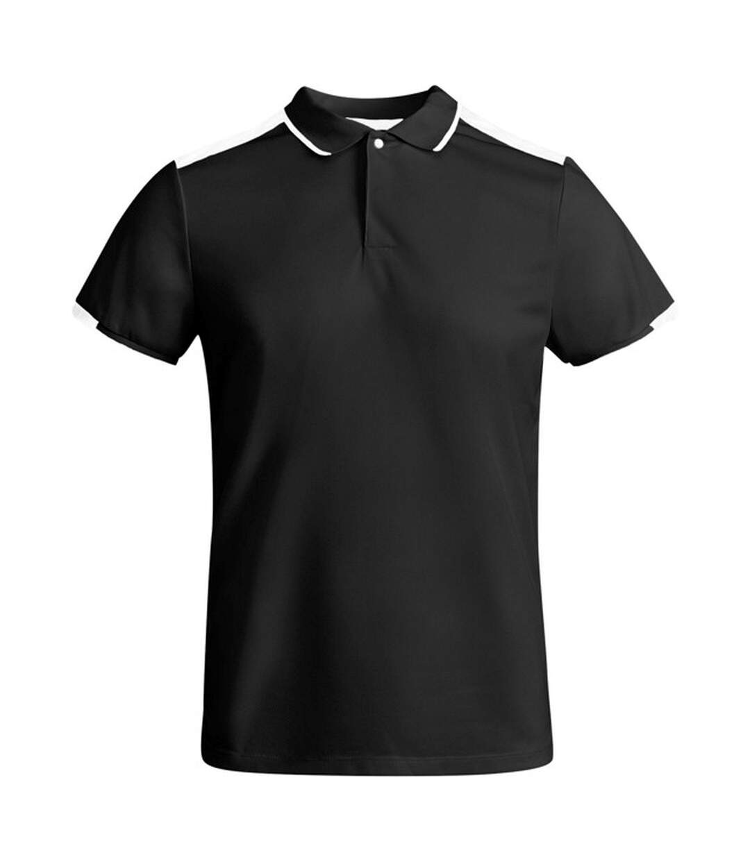 Polo tamil homme noir uni / blanc Roly Roly