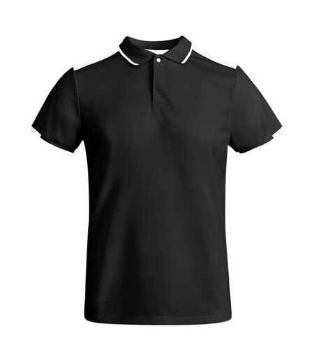 Polo tamil homme noir uni / blanc Roly