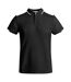 Polo tamil homme noir uni / blanc Roly