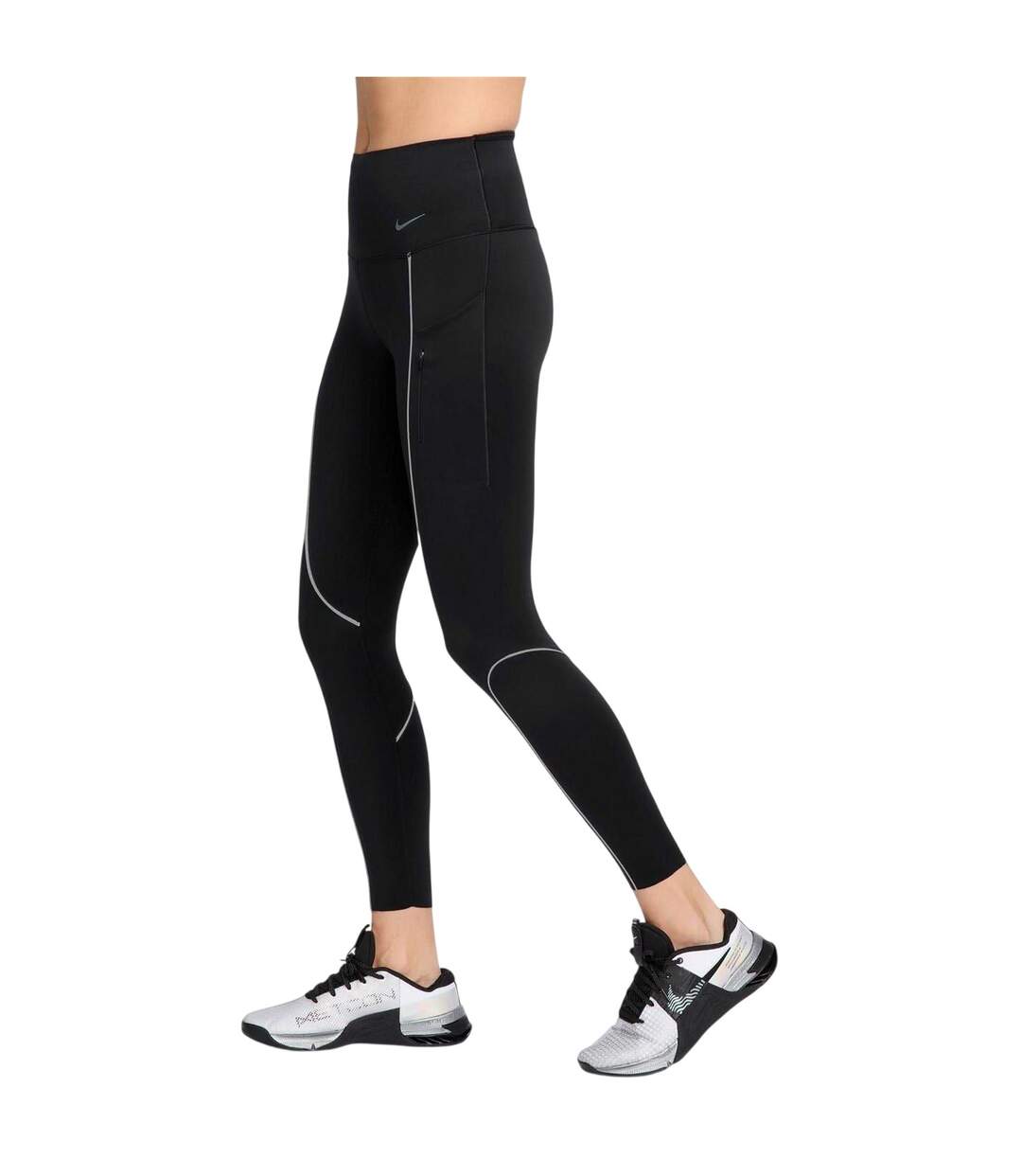Womens/ladies High Waist Running Tights Black Nike-3
