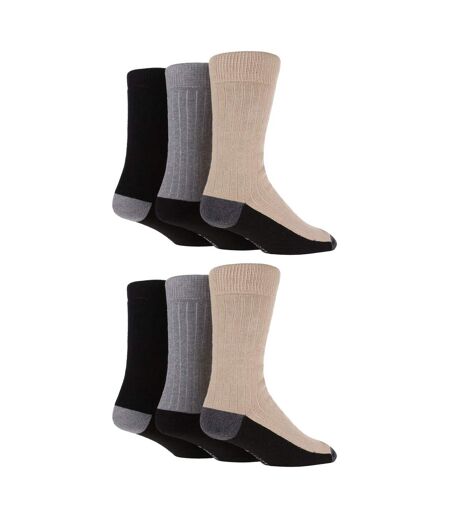 6 Pairs Mens Multipack Outdoor Cotton Boot Socks for Ultimate Hiking Comfort