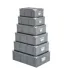 Set de 6 Boîtes de Rangement Croco 48cm Gris-1