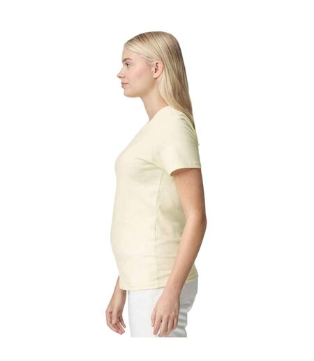 T-shirt Femme Blanc Cassé Gildan