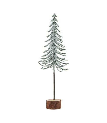 Snowy spindle tree christmas decoration 25cm brown/white/green Hill Interiors