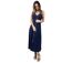 Robe longue VALENTINE bleu marine Coton Du Monde-1